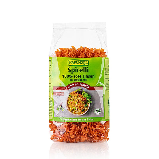 Rapunzel, Nouilles aux lentilles - Spirelli de lentilles rouges, BIO, 300 g