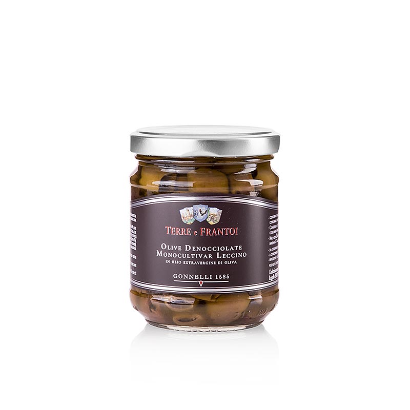 Olives noires, dénoyautées (Denocciolate), à Huile d'olive, Terre e Frantoi Gonnelli