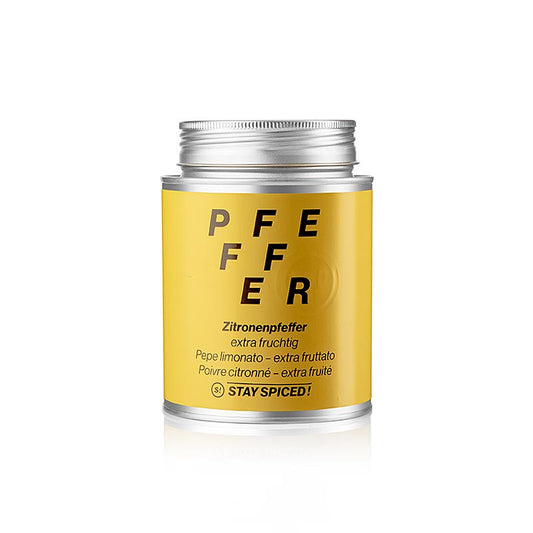 Stay Spiced ! Poivre au citron "extra fruité", préparation d'épices, boîte à saupoudrer, 440 g