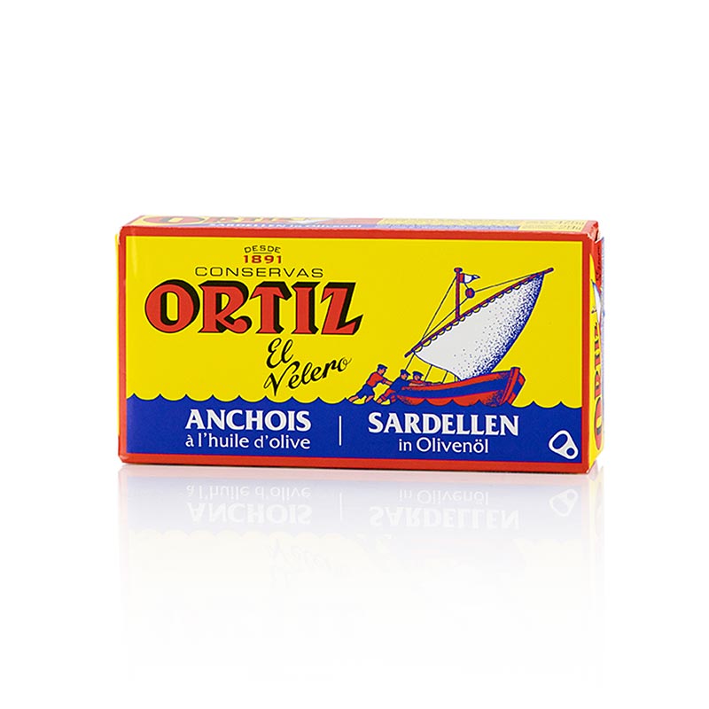 Filets d'anchois à Huile d'olive, Ortiz, 47,5 g