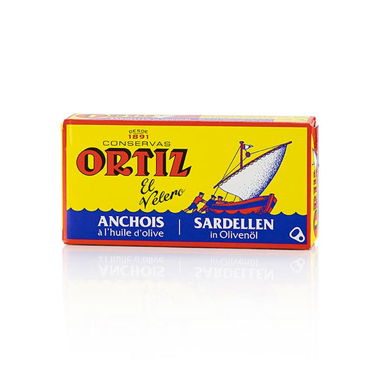 Filets d'anchois à Huile d'olive, Ortiz, 47,5 g