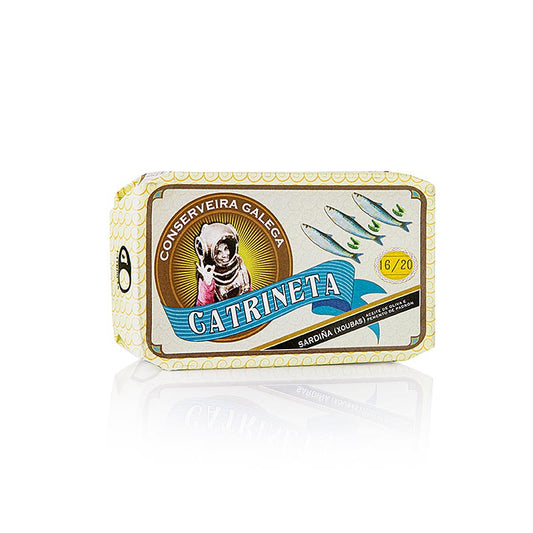 Sardines (sardinillas pimiento de padron) entières, au paprika, Catrineta, 115 g