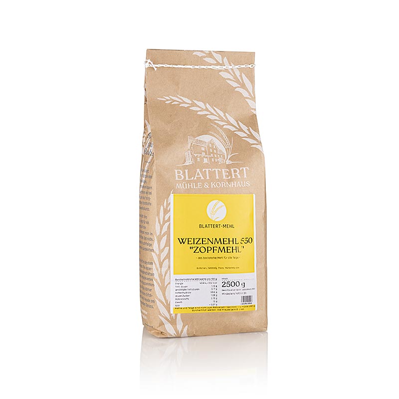 Farina tipo 550, farina di frumento, "Zopfmehl", Blattert Mühle, 2,5 kg