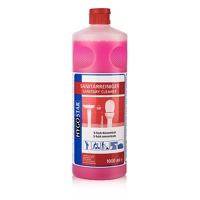 Franz Mensch - Hygo-Star, 5-fach Sanitärreiniger, Konzentrat, Rosa, 1 l