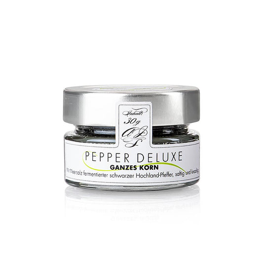Pepe nero, fermentato con sale marino, in grani, PEPPER DELUXE, 30 g