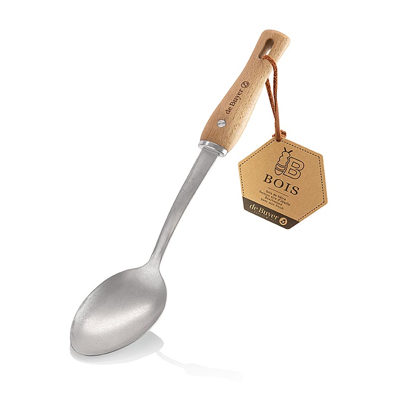 deBUYER B Bois, louche en acier inoxydable et bois (2701.01), 1 pièce