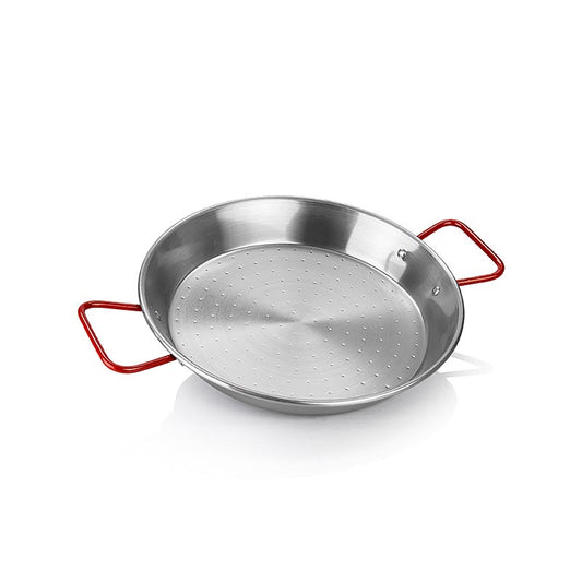 deBUYER Viva Espana Poêle à paella, poignées rouges, 24cm (5026.24N), 1 pc