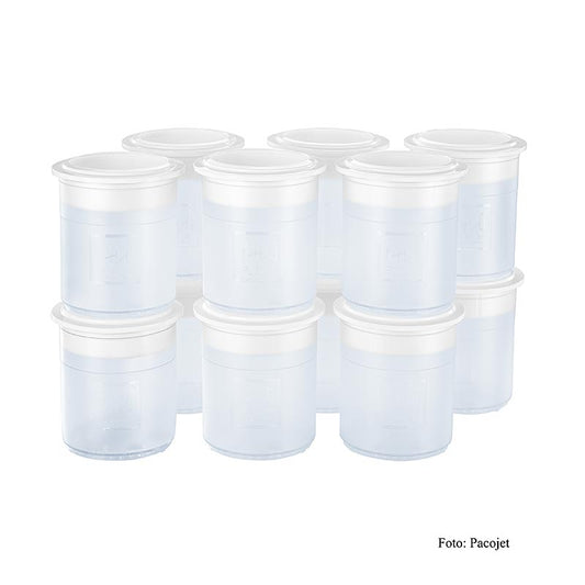 PACOJET Pacossier-Becher, aus Kunststoff, mit Deckel, Set, 12 St