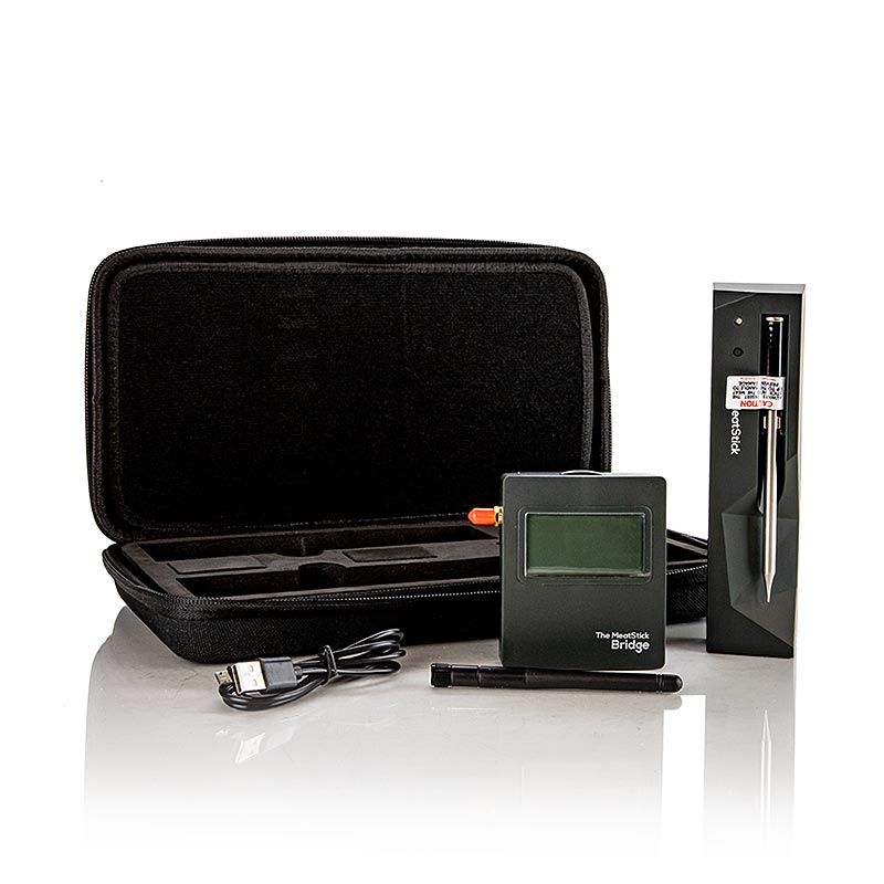 Montargo - The MeatStick Set3 - Fleischthermometer, WiFi Bridge, Tasche, Ladegerät, 4 tlg.