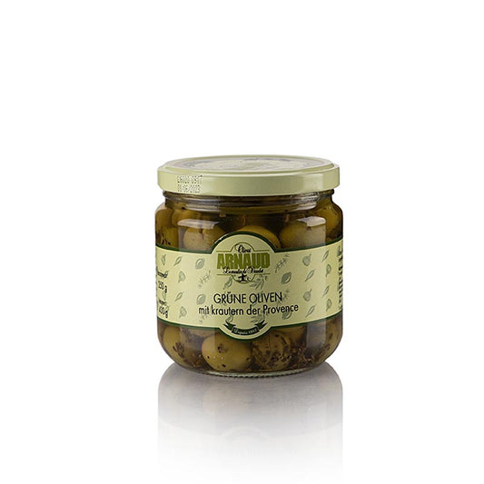 Olive verdi, con nocciolo, alle erbe di Provenza, Arnaud, 430 g