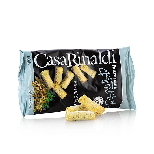 Grisparty - Mini Grissini à grignoter avec des graines de fenouil, Casa Rinaldi, 100 g