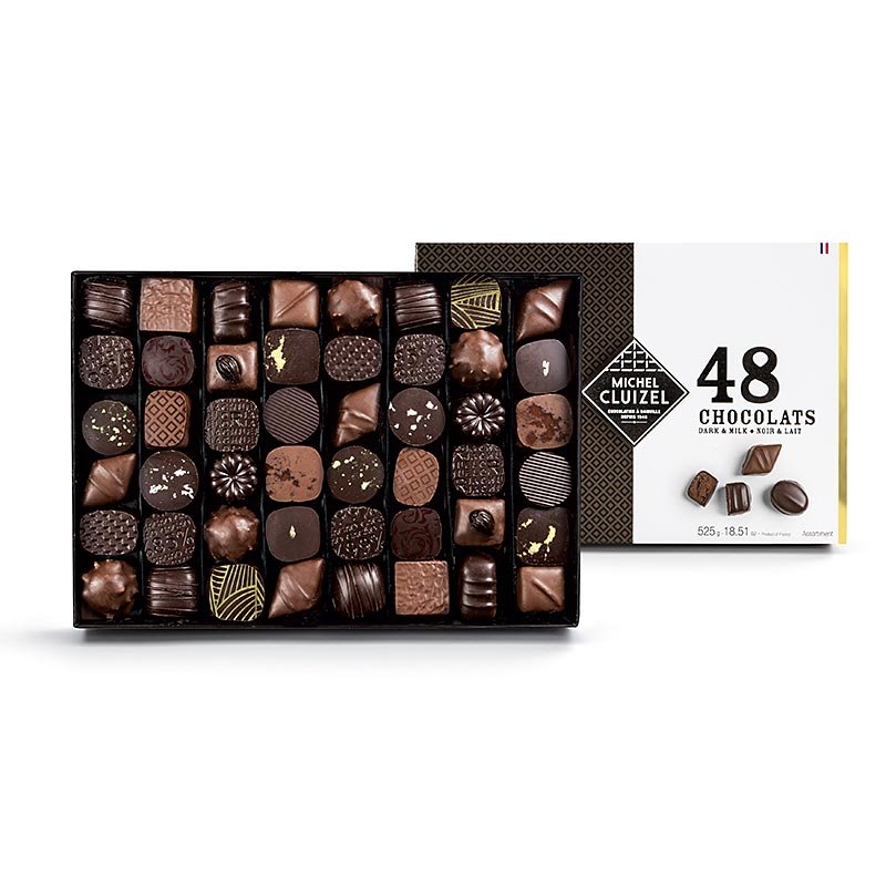 Coffret N.48 - 48 verschiedene Pralinen, Michel Cluizel (13048), 525 g, 48 St | Gebäck, Pralinen, Snacks | thungourmet