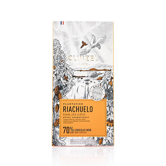 Tablette de chocolat de plantation Riachuelo, 70% amer, Michel Cluizel (12159), 70 g