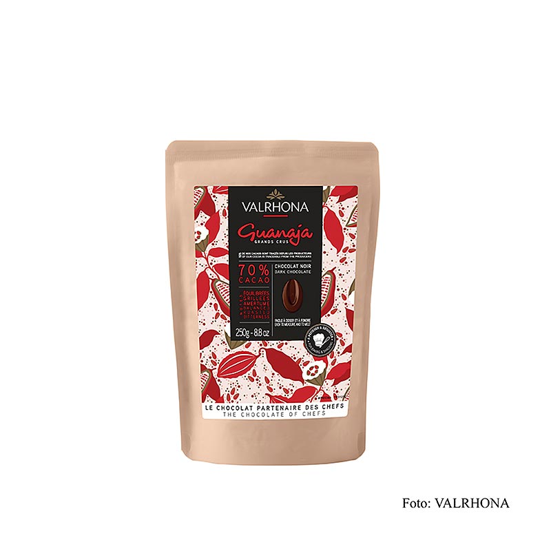 Valrhona Guanaja, cioccolato fondente, 70%, callets, 250 g