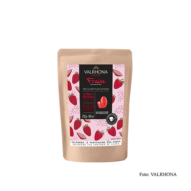 Valrhona Inspiration Fragola - Specialità alla fragola con burro di cacao, 250 g