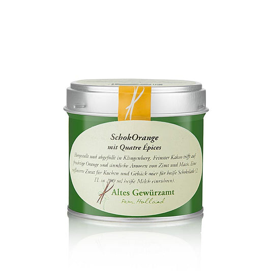 SchokOrange avec Quatre Èpices, produit à base de cacao, Altes Gewürzamt, 90 g