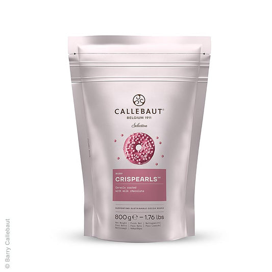 Crispearls® Ruby, croccanti perle di cioccolato rosa, Mona Lisa Callebaut, 800 g