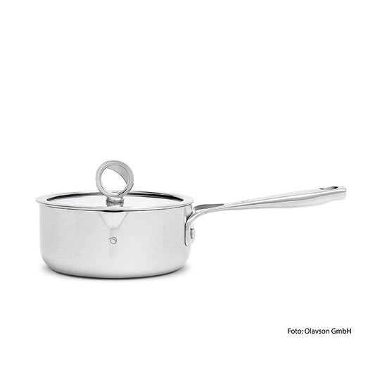 Olavson Casserole à long manche, avec couvercle, 16cm, 1,3l, pour tous feux, 1 pce