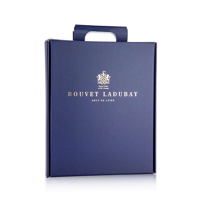 Scatola regalo per 3 bottiglie di spumante Bouvet, blu, 1 pz.