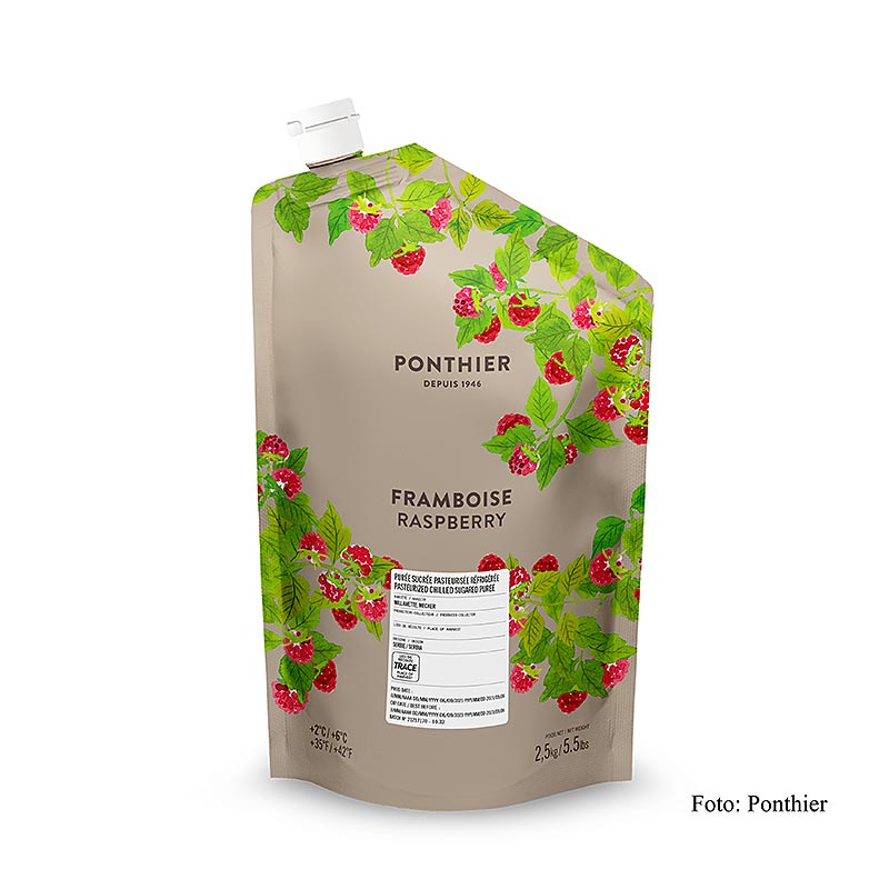 Purée de framboises Ponthier, avec sucre, 2,5 kg