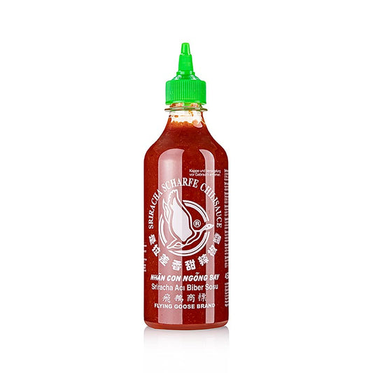 Sauce chili - Sriracha, piquante, Bouteille souple, Flying Goose, 455 ml