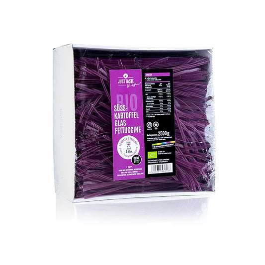 Just Taste Fettuccine di pasta di riso alla patata dolce viola, senza glutine, biologiche, 2,5 kg