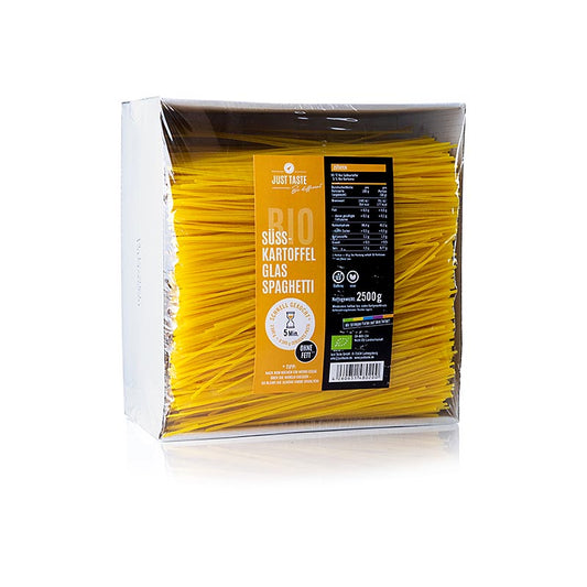 Just Taste Spaghetti di pasta di riso alla patata dolce gialla, senza glutine, biologici, 2,5 kg