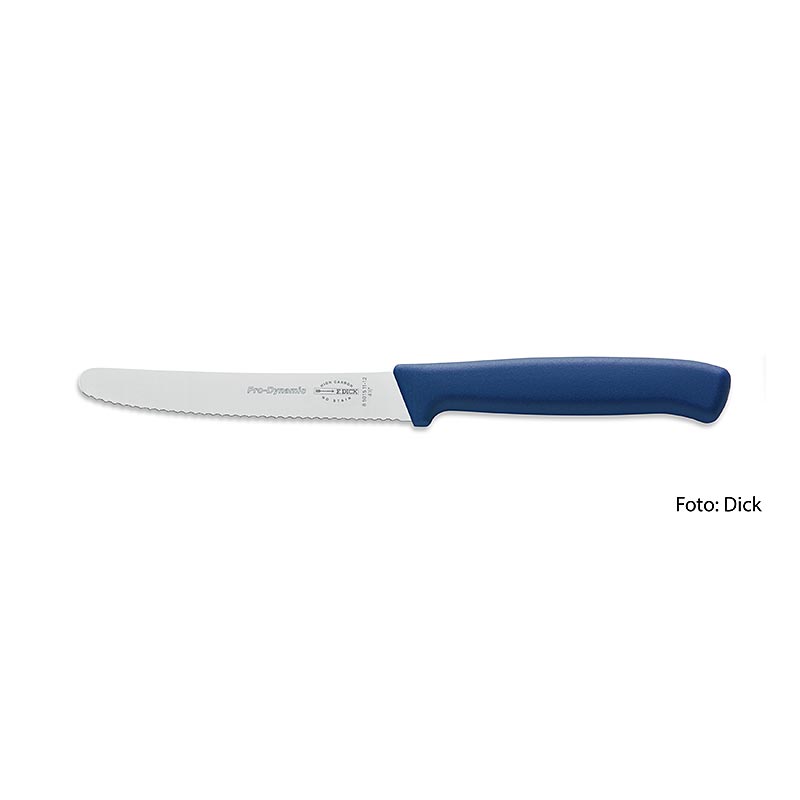 Coltello multiuso, seghettato, blu, 11 cm, DICK, 1 pz.