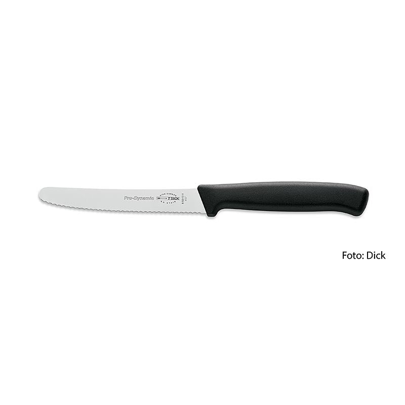 Coltello multiuso, seghettato, nero, 11 cm, DICK, 1 pz.