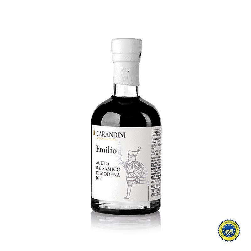 Carandini Aceto balsamico Modena IGP, Emilio Riserva Speciale Silver, invecchiato 2 anni, 250 ml