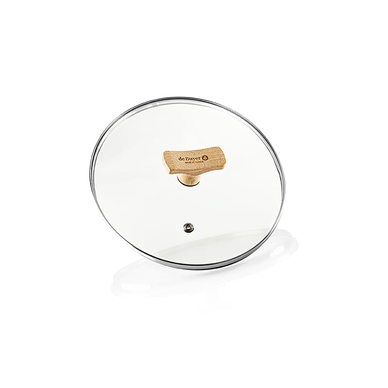 deBUYER B Coperchio universale in Vaso manico in legno di faggio, Ø 20 cm, 1 pz.
