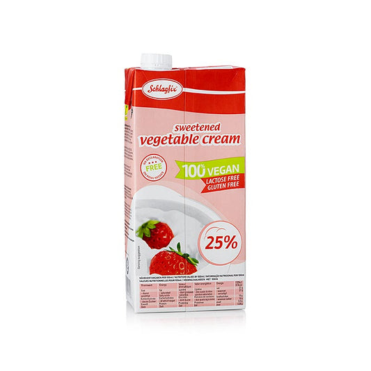 Panna montata zuccherata, 25% Grassi, vegano, Schlagfix, 1 l