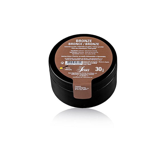 Colorant alimentaire Sosa bronze, en poudre, soluble dans l'eau (39423), 30 g