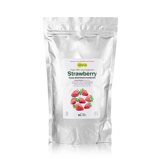 TÖUFOOD LYOFËELING STRAWBËRRY, fraises lyophilisées, tranches, 50 g