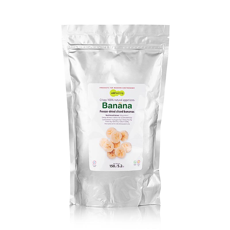 TÖUFOOD LYOFËELING BANÄNA, Banane lyophilisée, tranches, 150 g