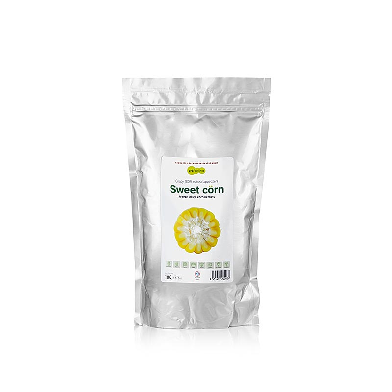 TÖUFOOD LYOFËELING SWEETCÖRN, gefriergetrockneter Mais, ganz, 100 g | Molekulares Kochen | thungourmet
