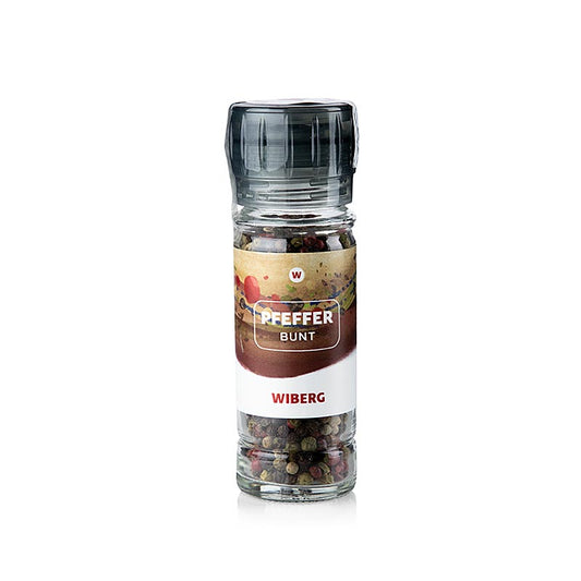 Moulin à épices Wiberg « Poivre », coloré, grains entiers, 43 g