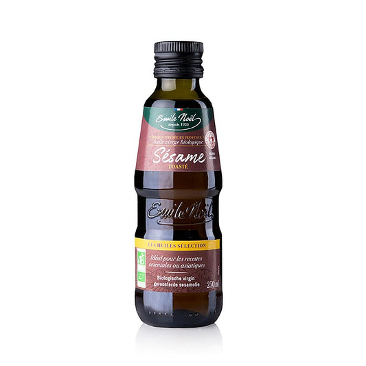 Huile de sésame grillé, commerce équitable, Emile Noel, BIO, 250 ml