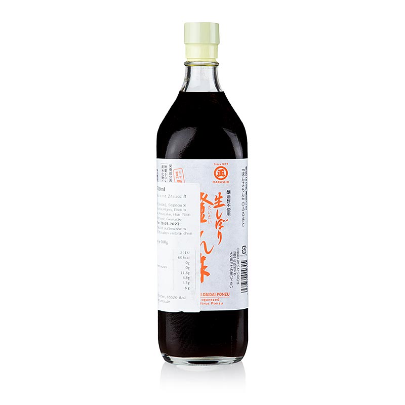 Chanpon Ponzu, aus Sojasauce und 5 Zitrussäften, Marusho, 700 ml - Vielseitige japanische Sauce mit Sojasauce und Zitrussäften, ideal als Dipsauce, Dressing oder Marinade für Fisch, Fleisch und Gemüse, in einer praktischen 700-ml-Flasche