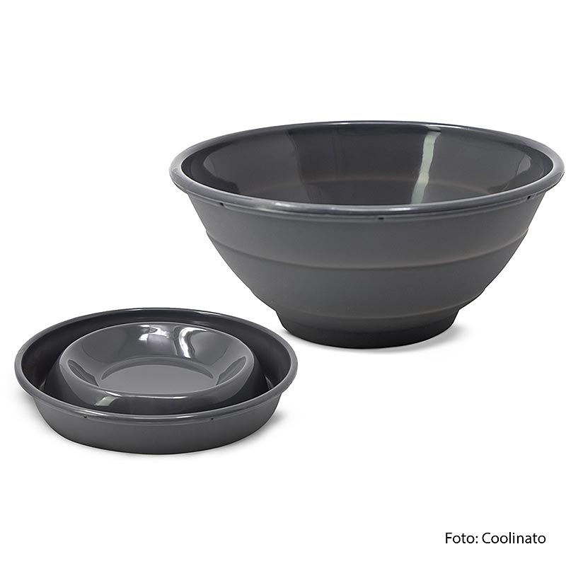 Bol en silicone, pliable, gris, 20cm, Coolinato, 1 pc