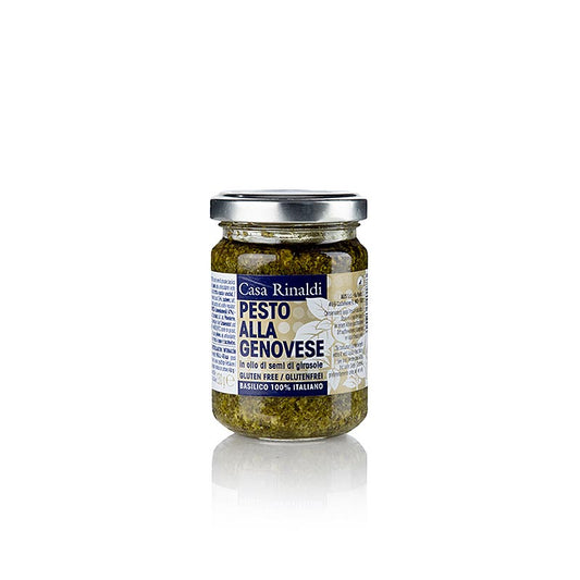 Pesto genovese, salsa al basilico con olio di girasole, Casa Rinaldi, 130 g
