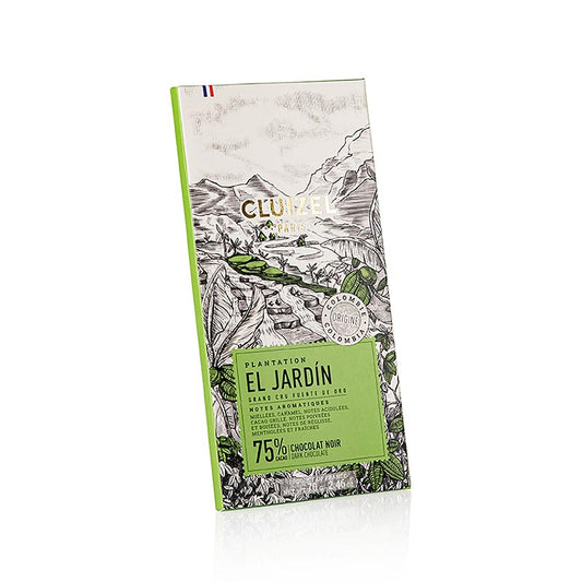 Tablette de chocolat de plantation El Jardin, 75% amer, Michel Cluizel (12105), 70 g
