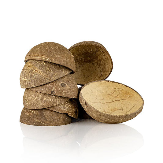 Coques de noix de coco, 10 moitiés, 8x11x4cm, 100% chef (PC/68760), 10 pcs