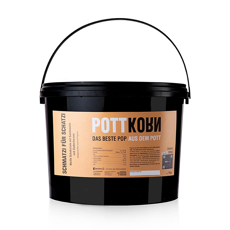 Pottkorn - Schmatzi Schatzi, popcorn al cioccolato bianco e pretzel, 1 kg | Dolci, cioccolatini, snack | thungourmet