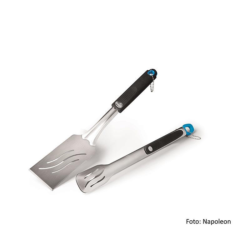 Accessori per barbecue Napoleon - Set di utensili da barbecue, pinze e spatola, 2 pezzi