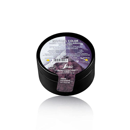 Sosa Colorante alimentare naturale rosso bordeaux in polvere, solubile in acqua (37849), 50 g