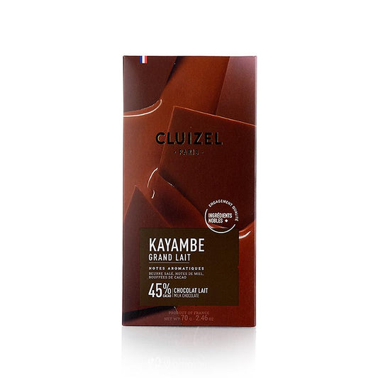 Tablette de chocolat de plantation Kayambe 45% lait, Michel Cluizel (12245), 70 g