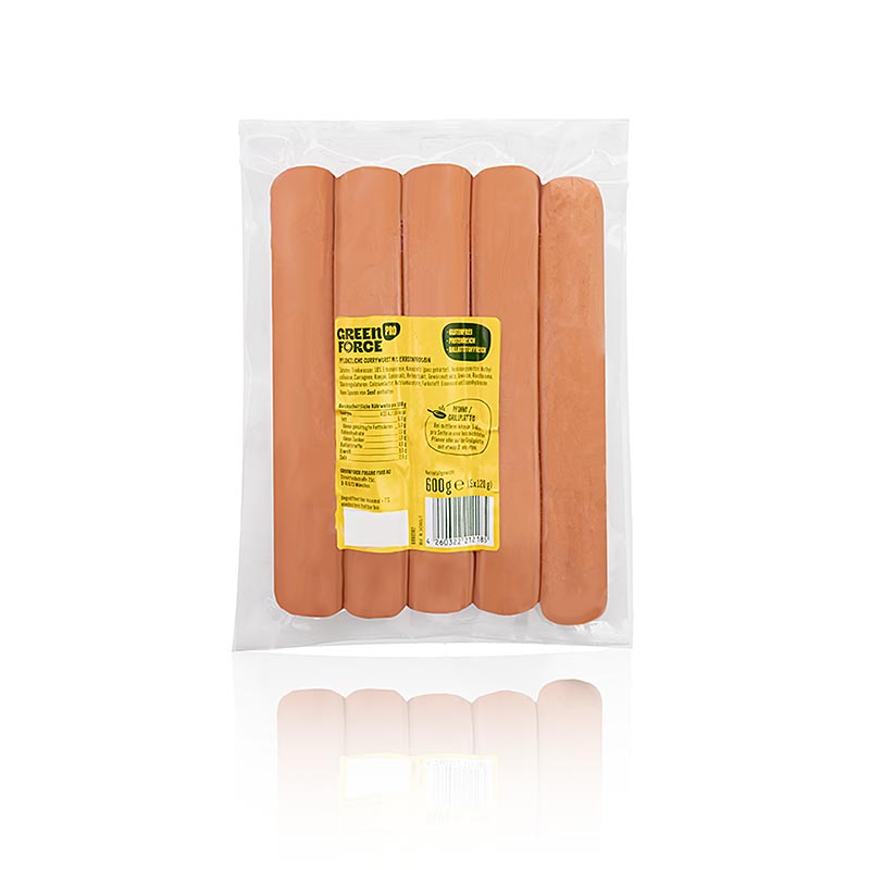 Greenforce vegane Currywurst, aus Erbsenprotein, 600 g, 5 x 120g