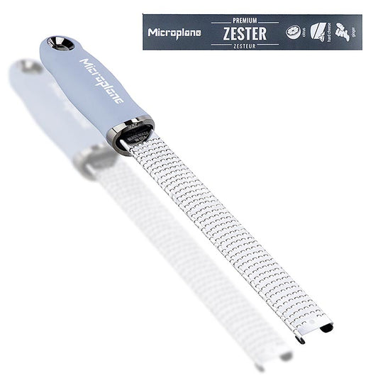 Microplane - Premium Classic - Grattugia a bastoncino per scorze, manico blu costa / soft-touch, 1 pz.