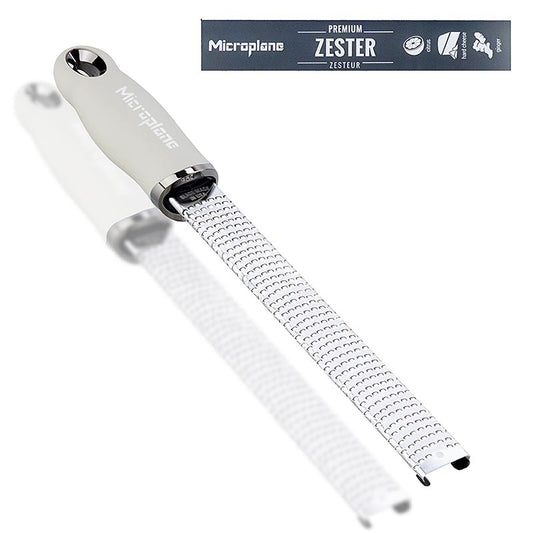 Microplane - Premium Classic - Grattugia a bastoncino per scorze, manico color beige cashmere / soft-touch, 1 pz.